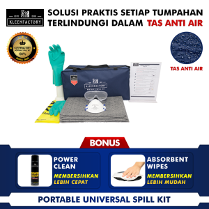 KLEENFACTORY PORTABLE UNIVERSAL SPILL KIT KF 11-PU5 5 LITER