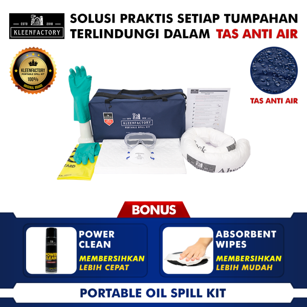 KLEENFACTORY PORTABLE OIL SPILL KIT KF 11-PO15 15 LITER