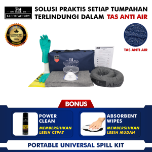 KLEENFACTORY PORTABLE UNIVERSAL SPILL KIT KF 11-PU15 15 LITER