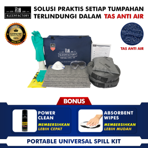 KLEENFACTORY PORTABLE UNIVERSAL SPILL KIT KF 11-PU35 35 LITER