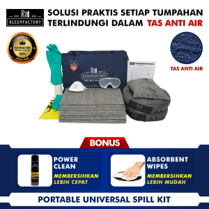 KLEENFACTORY PORTABLE UNIVERSAL SPILL KIT KF 11-PU40 40 LITER